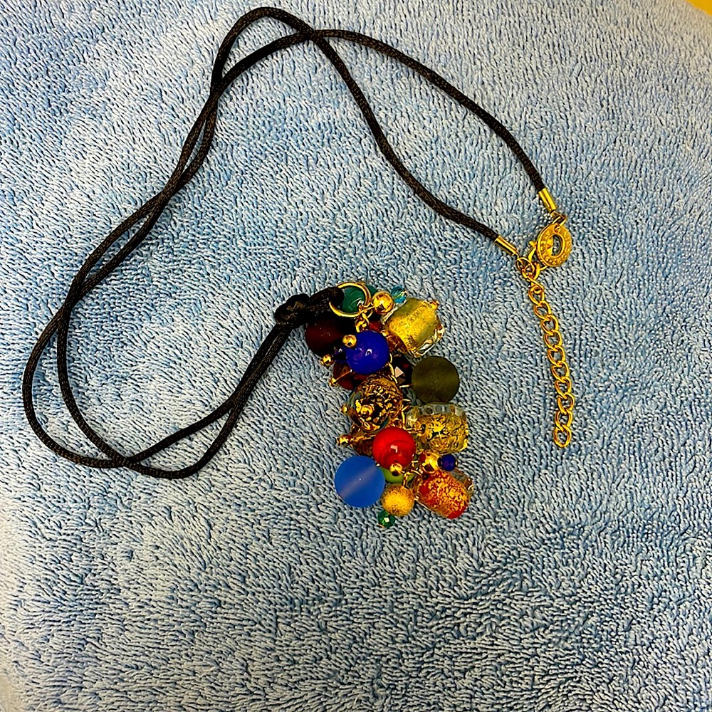 Murano glass bead cluster necklace Smithsonian Institute